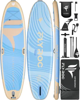 11x35 Extra Wide Inflatable Paddle Board, 430lb Capacity Stable Paddleboard for Yoga, Stand up Paddle Board for Adults(x3), Full Coverage EVA Deck, 5 Handles, 100L Backpack, All-Round