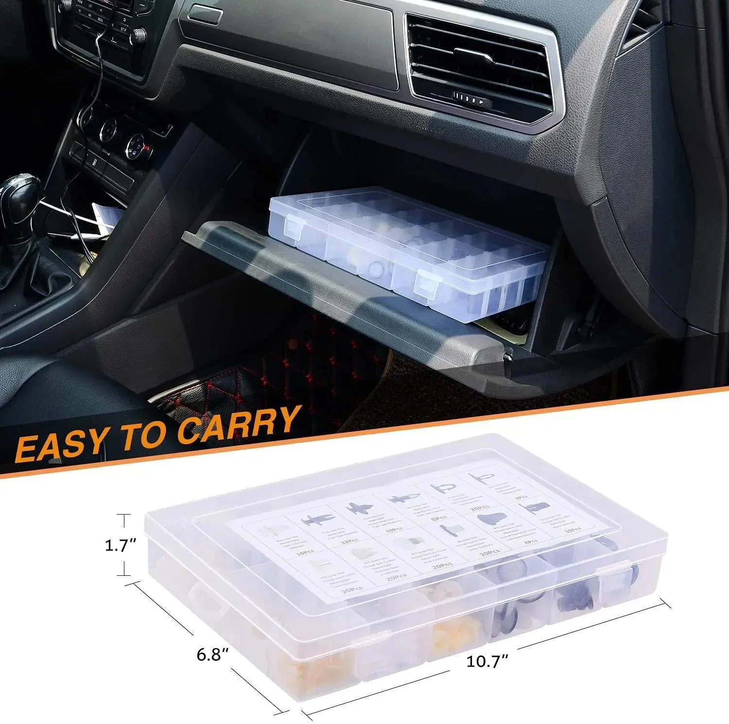 166 Pcs Car Push Retainer Clips Kits For GM Toyota Honda Nissan Mazda