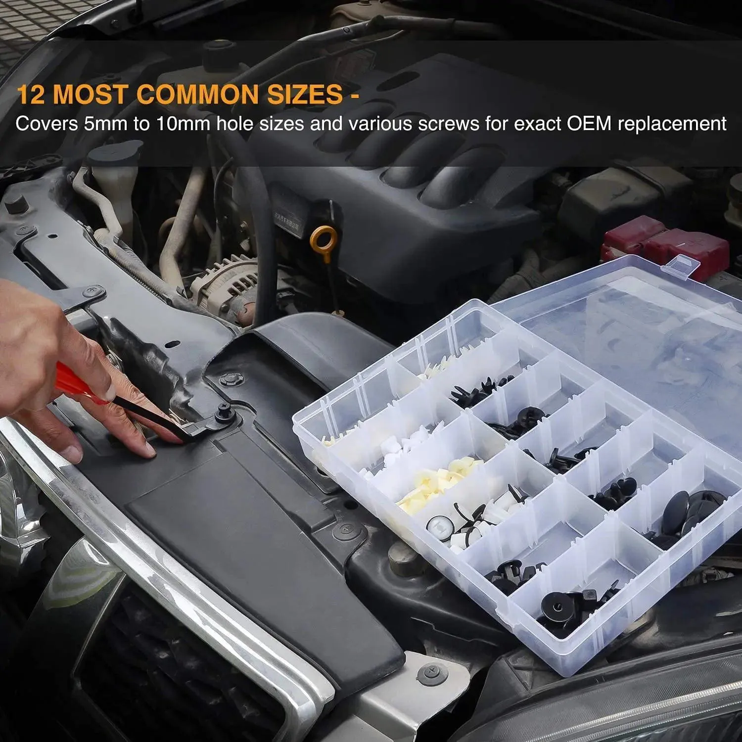 166 Pcs Car Push Retainer Clips Kits For GM Toyota Honda Nissan Mazda