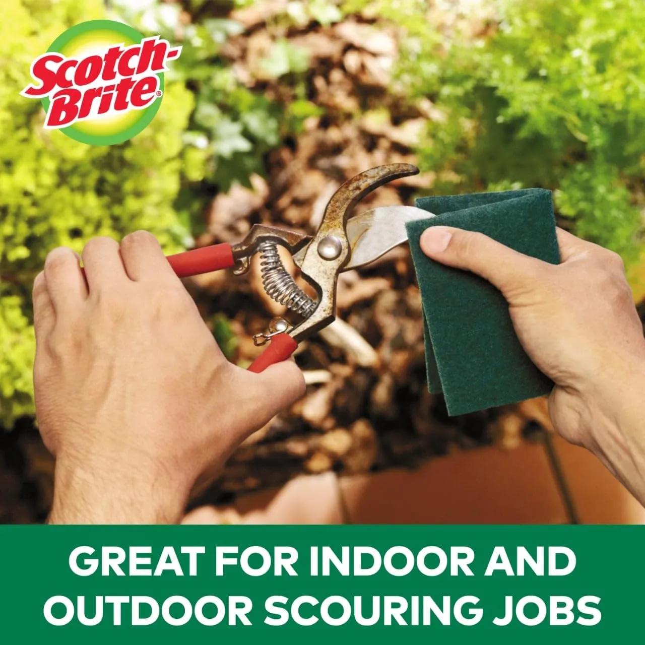 3M 220-8-CC 6-Inch by 9-Inch Scotch-Brite Heavy Duty Scour Pad, 8 Count