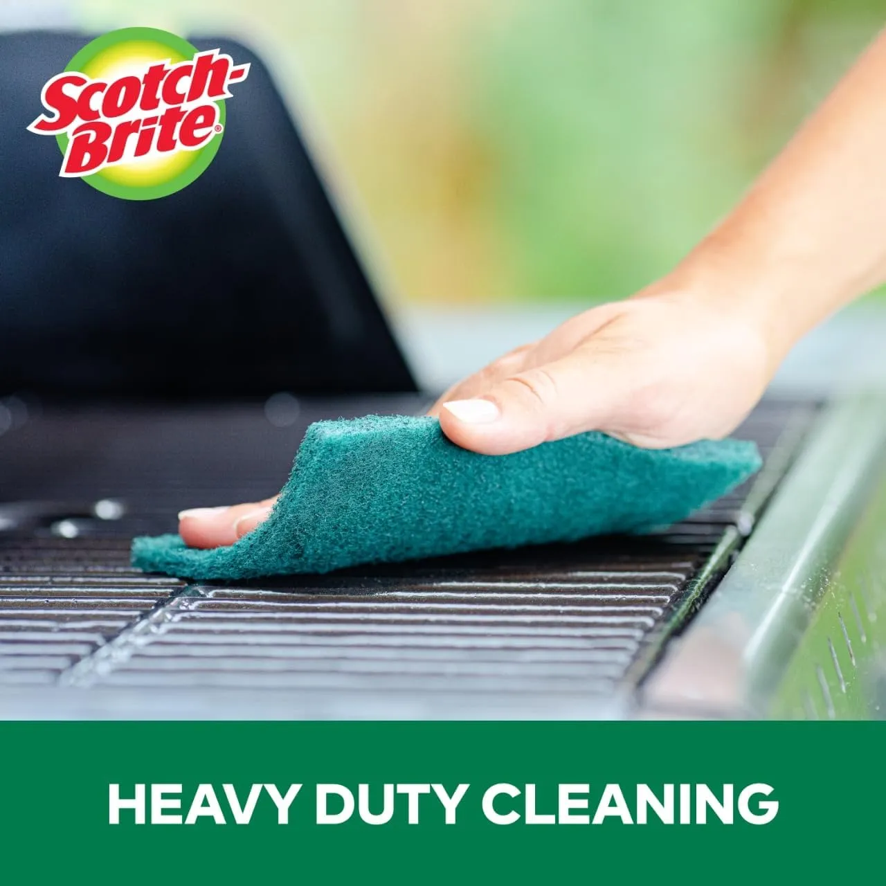 3M 220-8-CC 6-Inch by 9-Inch Scotch-Brite Heavy Duty Scour Pad, 8 Count