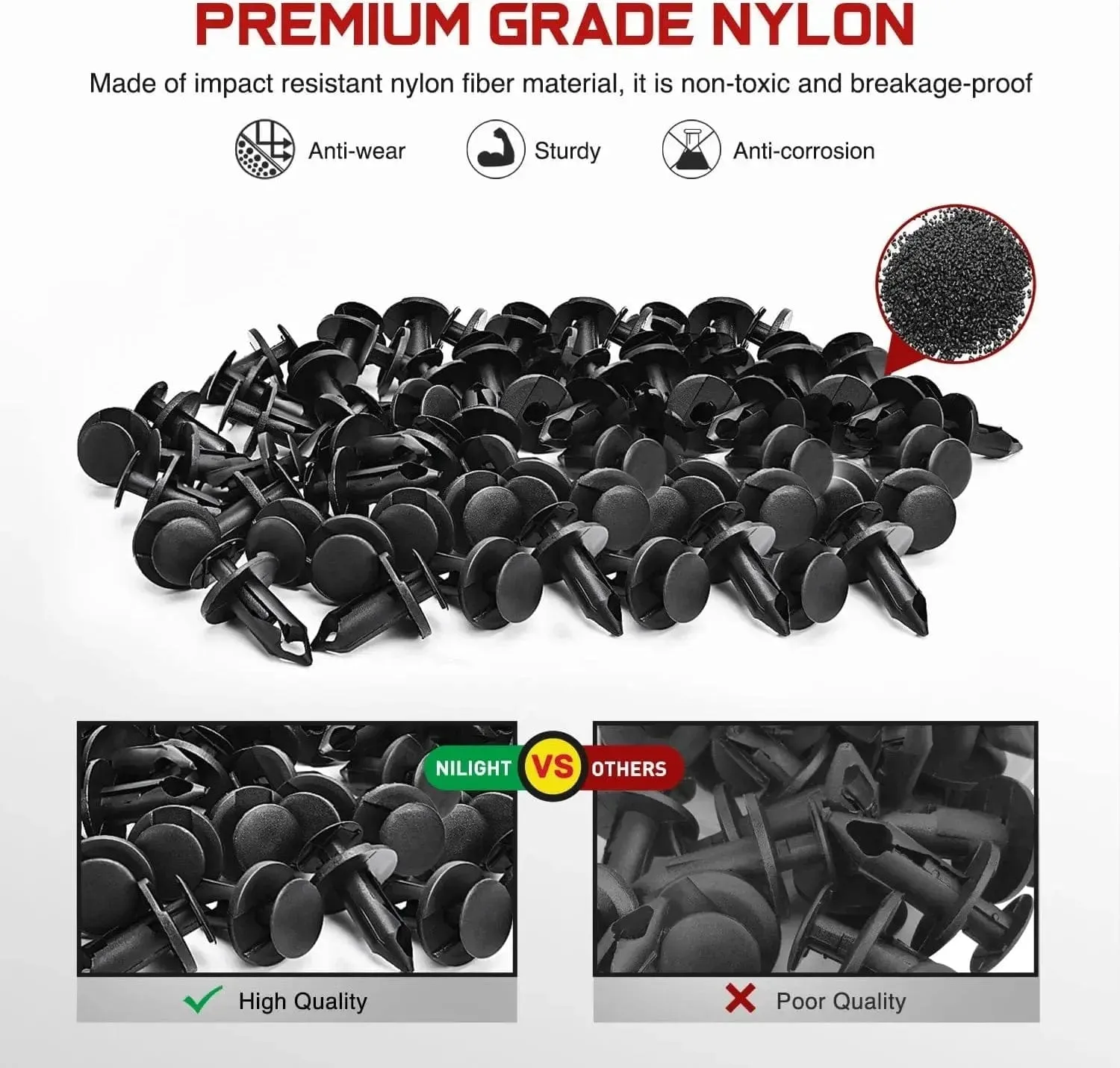 40 Pcs Head 20mm Hole 8mm Bumper Rivet Clips for GM 21030249 for Ford N807389S Chrysler 6503598