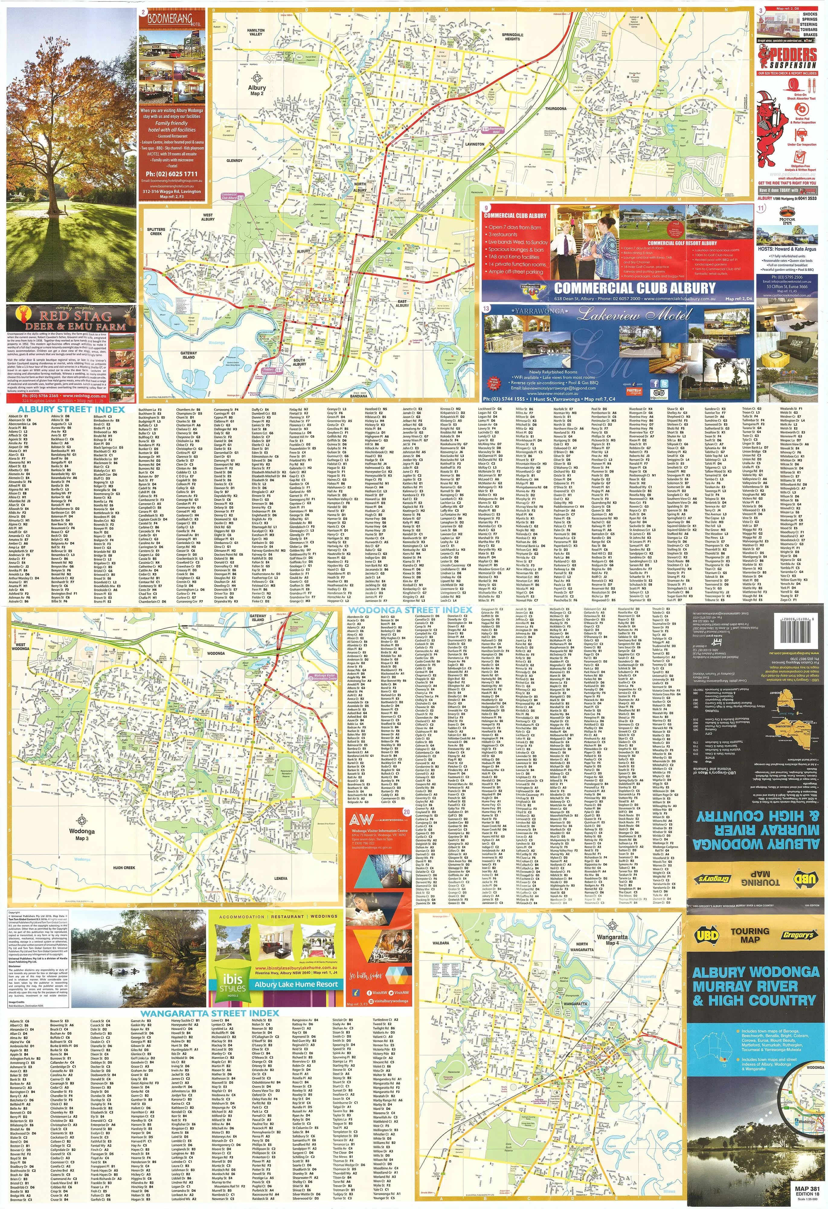 Albury Wodonga & High Country UBD Map 381
