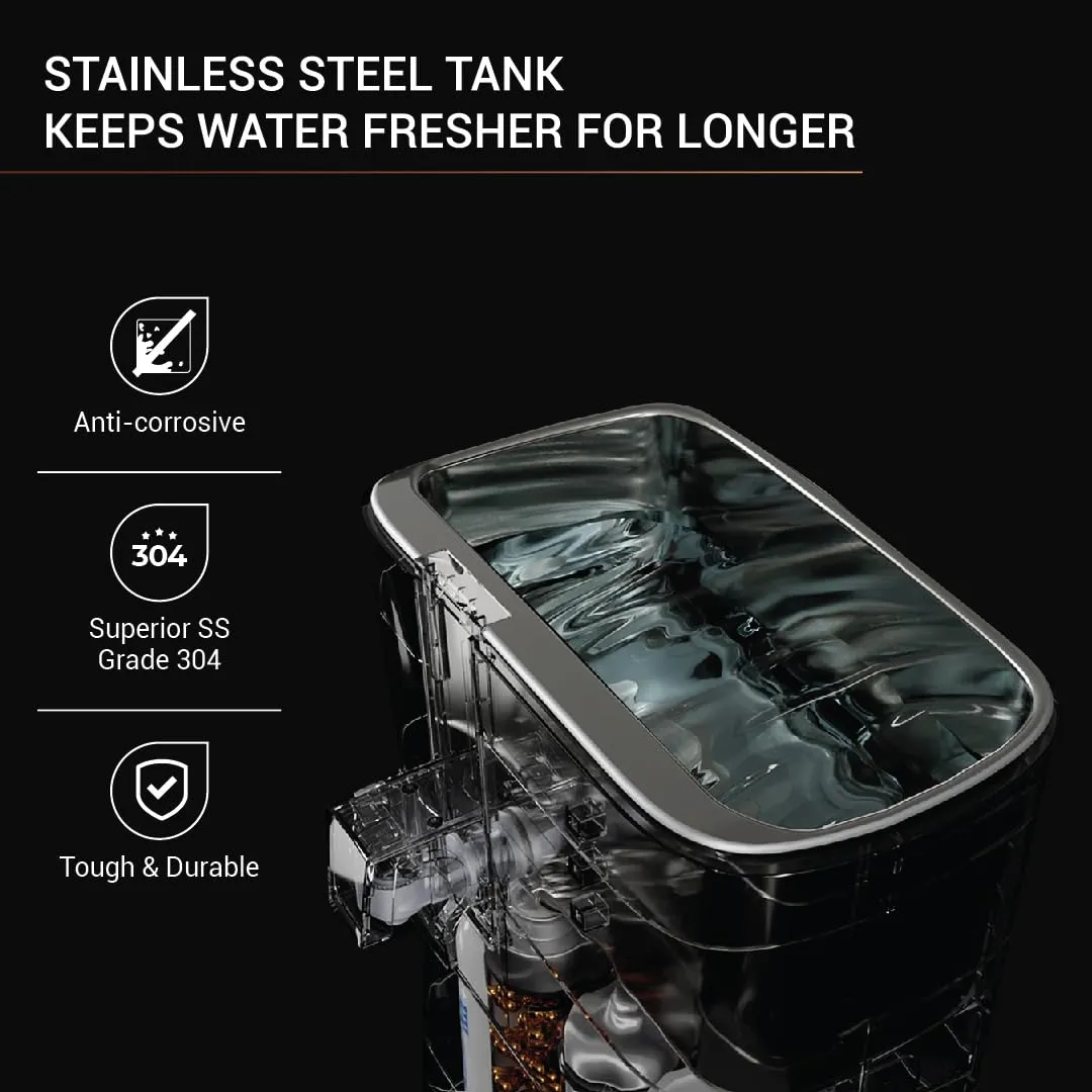 Aquaguard Superio UV UF Water Purifier With Active Copper Tech & Stainless Steel Tank | Suitable For Municipal Water, Not Suitable For Borewell/Tanker Water | GWPDSPRUS23000