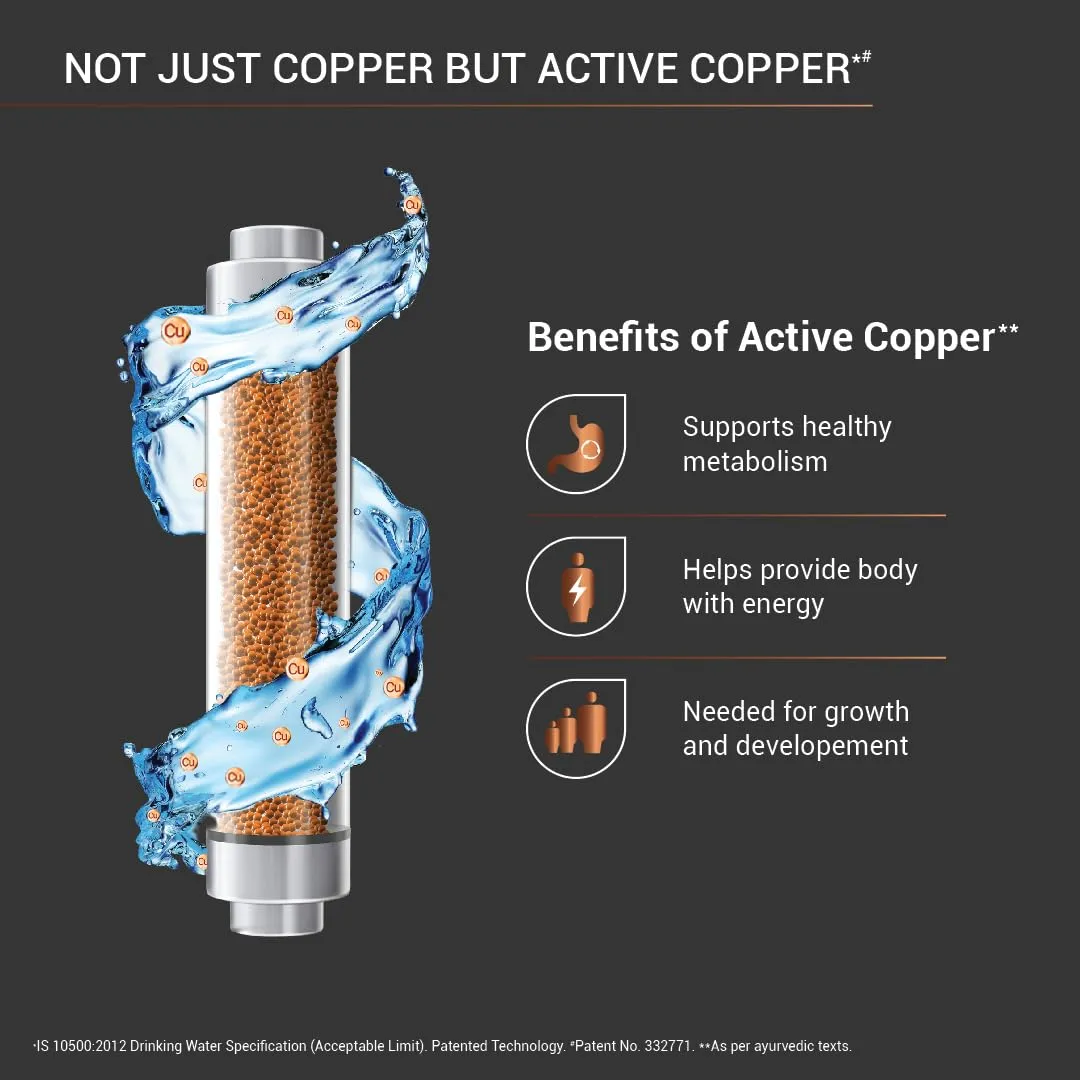 Aquaguard Superio UV UF Water Purifier With Active Copper Tech & Stainless Steel Tank | Suitable For Municipal Water, Not Suitable For Borewell/Tanker Water | GWPDSPRUS23000