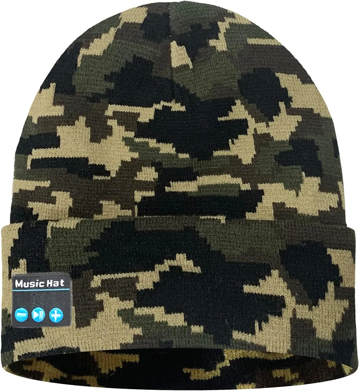 ATNKE LED Lighted Bluetooth Beanie Hat,USB Rechargeable 4 LED Wireless Music Running Headlamp Cap Gift for Men and Women
