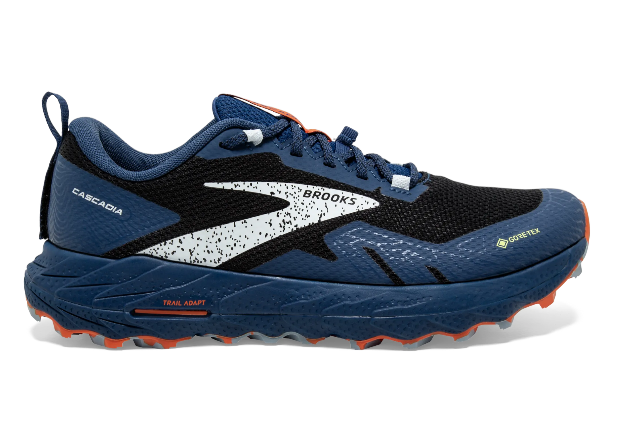 Brooks Cascadia 17 GTX (D Width) - Black/ Blue/ Firecracker (Mens)