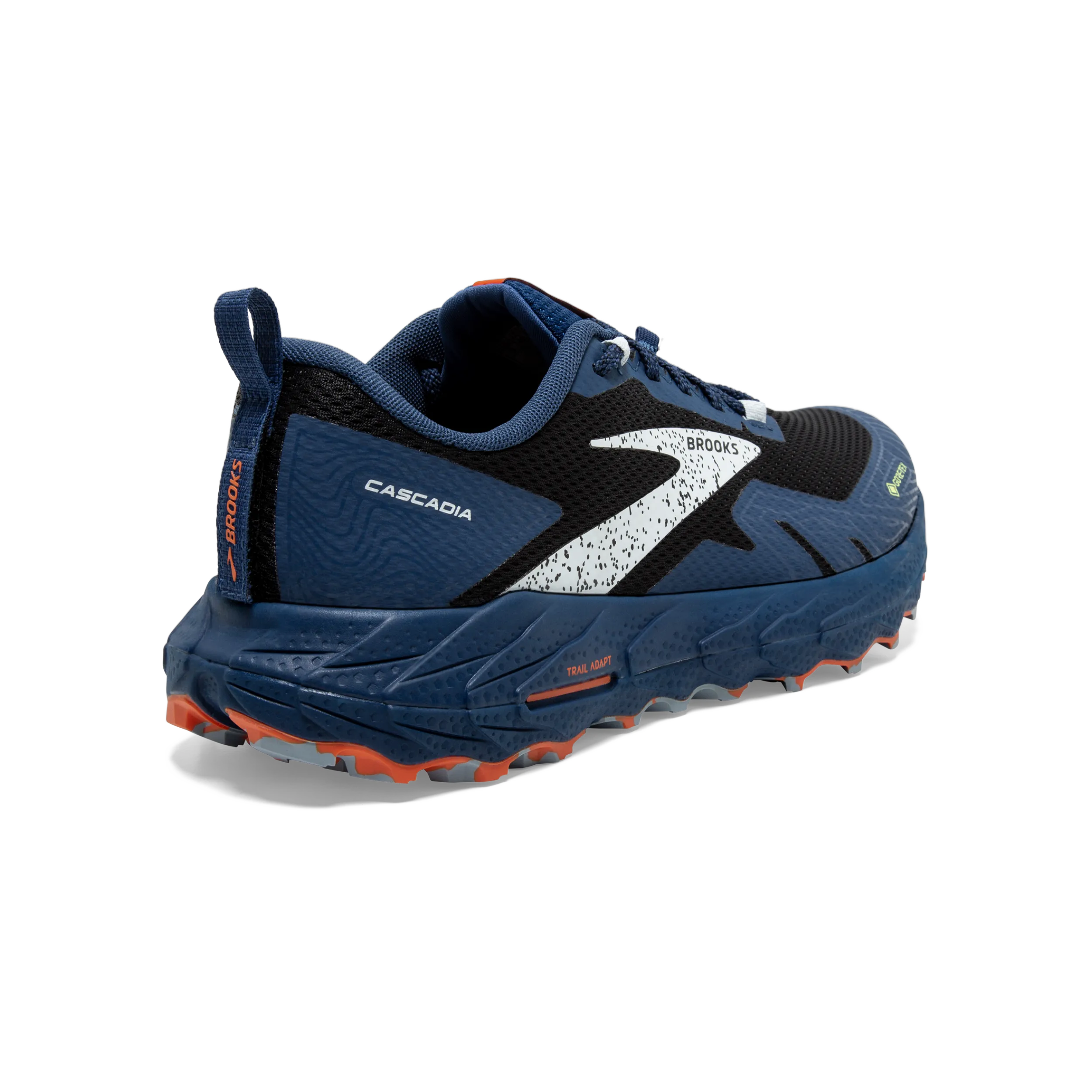 Brooks Cascadia 17 GTX (D Width) - Black/ Blue/ Firecracker (Mens)