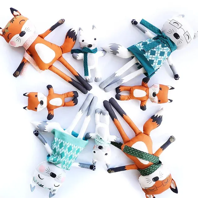 Forest Friends Doll Panel Vixen Arctic Fox