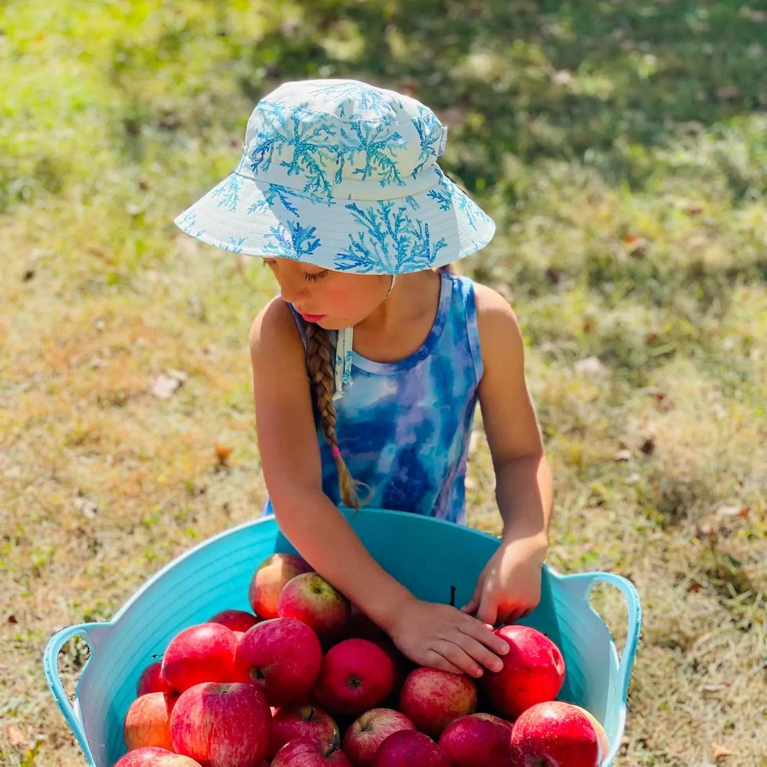 JAN & JUL Girls' Adjustable Water Resistant Bucket Sun-hat 50  UPF