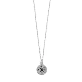 Keep It Moving! 17" 2 Hammered Compass Necklace