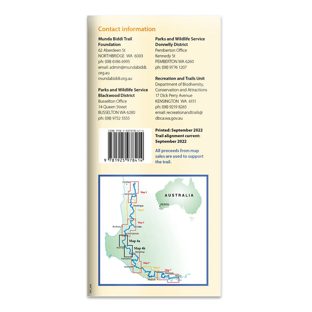 Munda Biddi Trail Map 4 - Capel River to Waistecoat Road