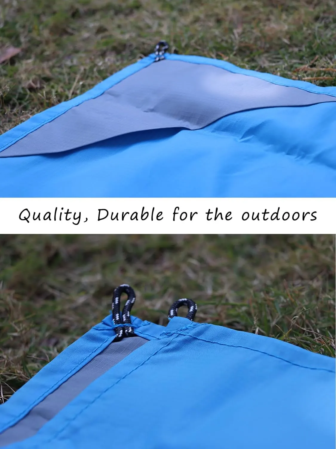 Orga'Neat Pocket Picnic Blanket, Sandproof Lightweight Pocket Camping Tarp, 55x 60 Foldable & Fits into Small Bag, Water Resistant Washable Quick Dry Compact Beach Mat for Outdoor Recreation