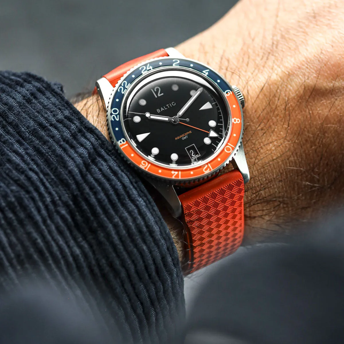 StormTropic Rubber Watch Strap (MKII) - Sunset Orange