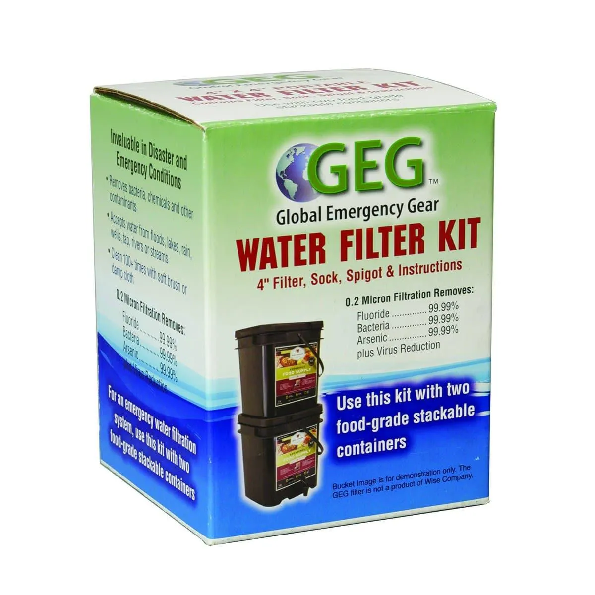 Water Filter Kit for use with ReadyWise Food Buckets